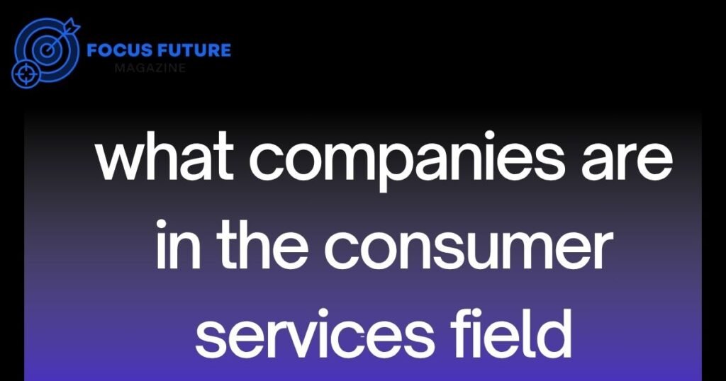 what companies are in the consumer services field