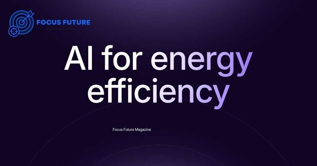 AI for energy efficiency